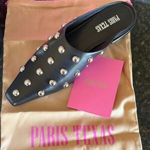 New in box, Paris Texas Studded Calf Leather Belle Sabot 25 - Mules